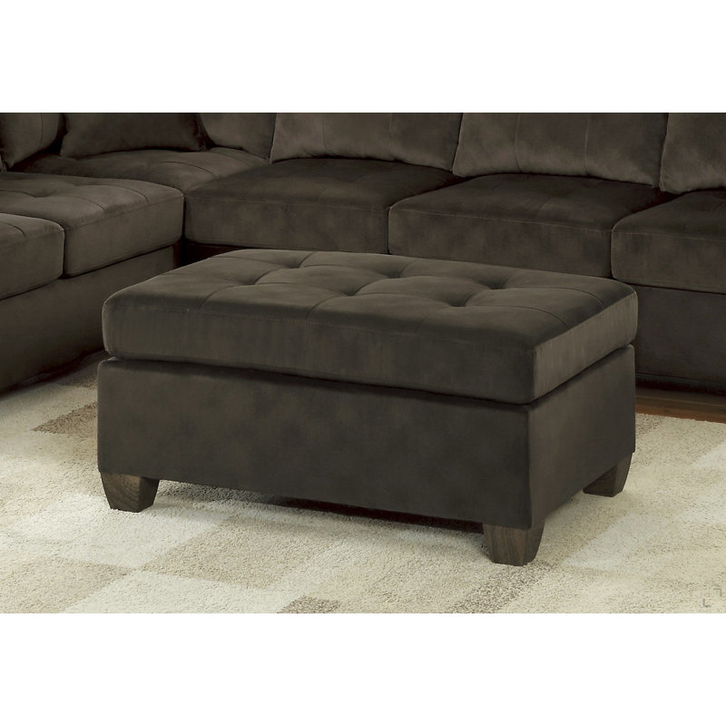 Meuble de salon moderne capitonné en microfibre chocolat 1pc, Brun