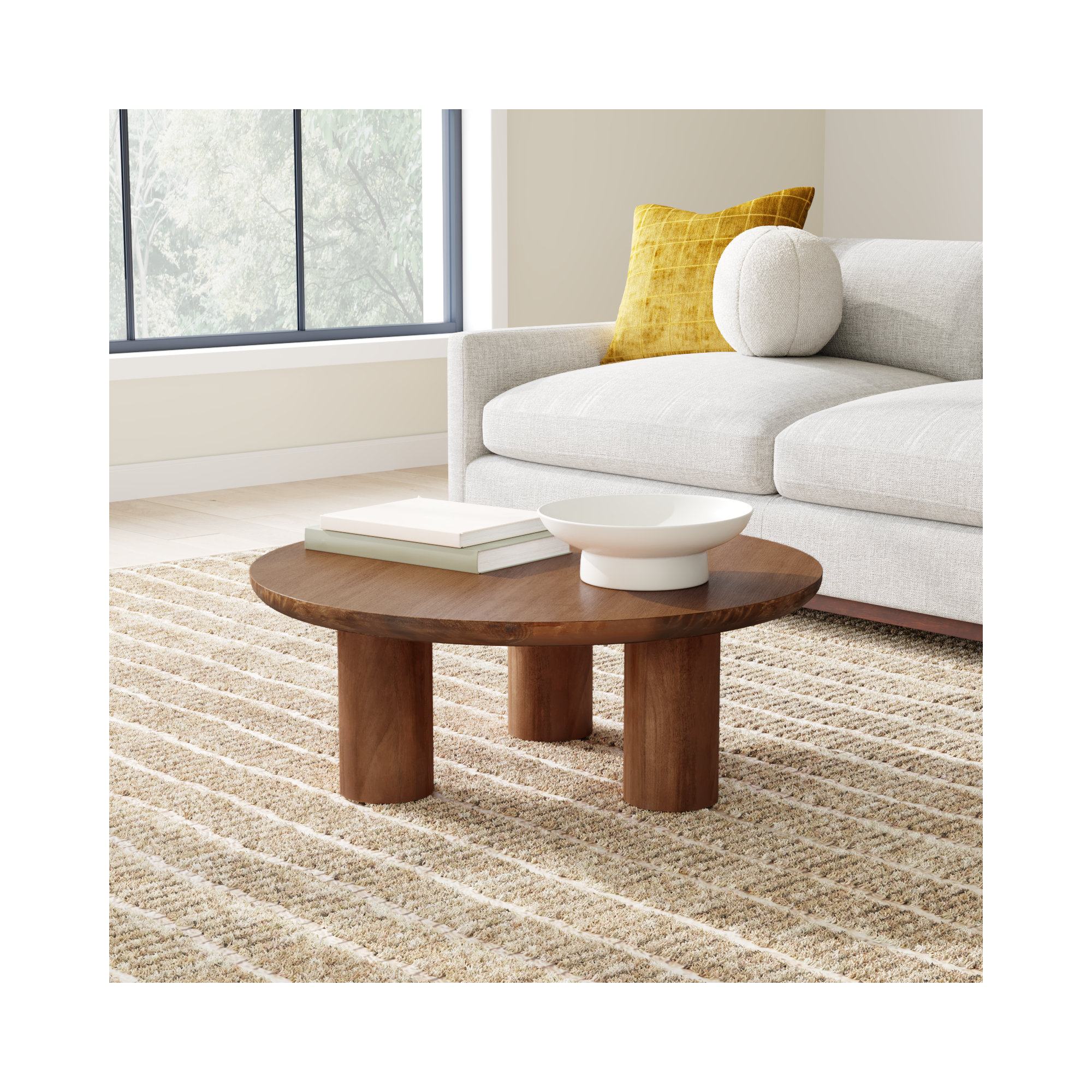 Faustine Coffee Table, Brown