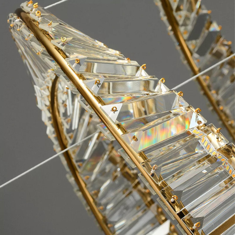 Benni 2 - Light Cylinder LED Chandelier, 20cm H x 80cm W x 80cm D