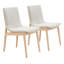 Ensemble de chaises Raha (ensemble de 2) gris et blanc délavé