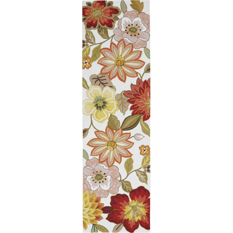 Floral Hand Woven Area Rug, Runner 69 x 244cm
