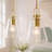 1-Light  Dimmable Transitional Kitchen Island Pendant with Clear Glass Bell (Set of 2)