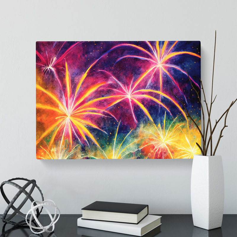 Spectacular Fireworks - Wrapped Canvas, 40cm H x 60cm W x 3cm D
