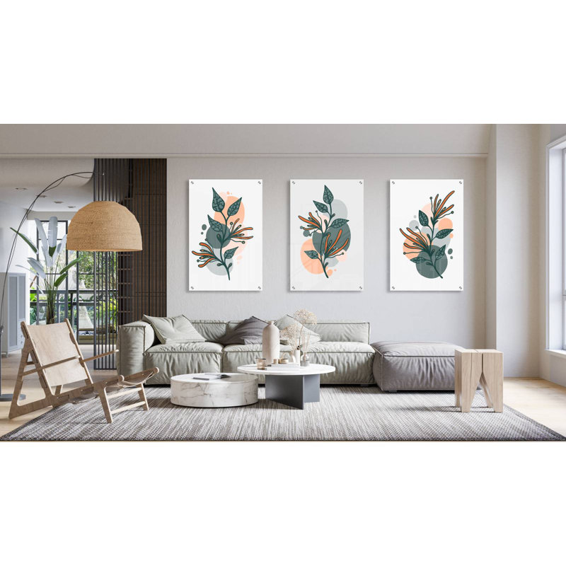 Botanique - ensemble de 3 reproductions sans cadre