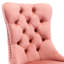 Chaise de salle à manger avec housse en velours rose et pieds en bois, 2 chaises hautes, 2, coussin en mousse confortable et structure stable