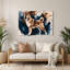 Chiens, art mural gris Akita-922551296