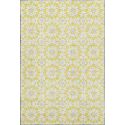 Premium Machine Washable Tweedy Yellow Rug