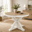 Table de salle à manger rétro avec rallonge papillon et base en forme de X-1501212357