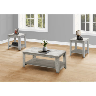 3pcs Modern Coffee Table Set, Farmhouse Coffee Table Living Room Tables for Living Room