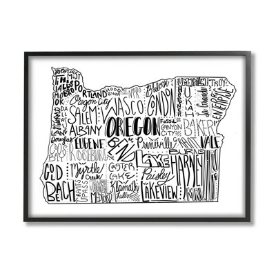 " Oregon State Cities Map " by The Saturday Evening Post