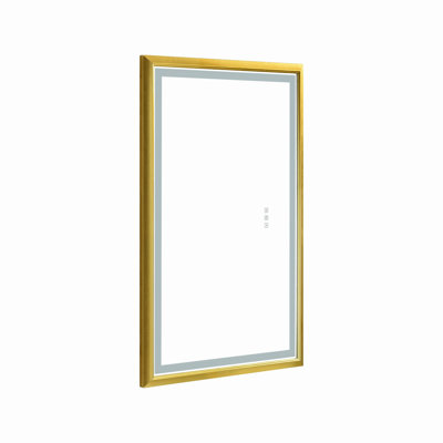 Rectangular Framed LED Mirror, Wall Mount Bathroom Vanity Mirror