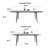 7-Piece Modern Extendable Dining Room Set, 94.5" White Marble Look Table with 6 Grey Upholstered Chairs, Tapered Metal Legs-1475895943-1475895942