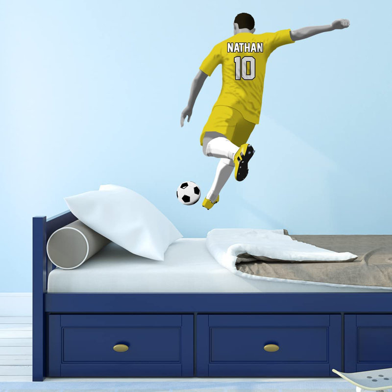 Sports Non-Wall Damaging Wall Decal, Yellow, 22" H x 19" W