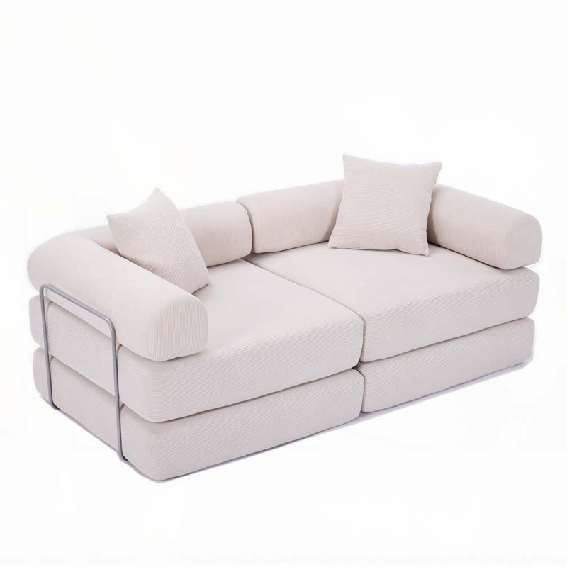 Canapé-lit Corduroy, Beige