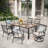 Salem 6 - Person Patio Dining Set with Rectangular Table , Cushions Included