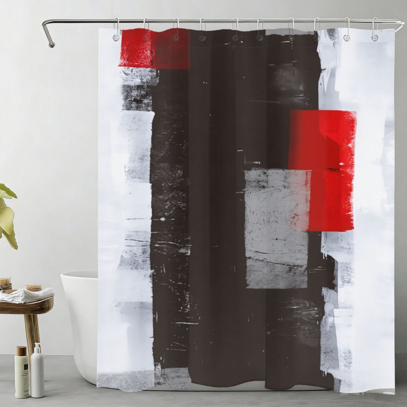 Rideau de douche abstrait 72 x 72 po / 180 x 180 cm