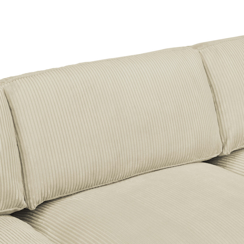 Annalissa 80'' Corduroy Loveseat, Beige