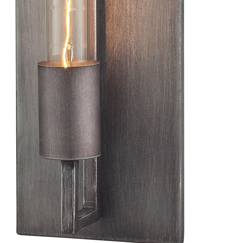 Applique murale 1 lumière de 20 po de haut laboratoire - zinc vieilli