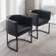 Chaise rembourrée en similicuir avec accoudoirs-1349986817-1349986820