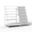 80cm H x 90cm W Metal Bookcase-1249504151