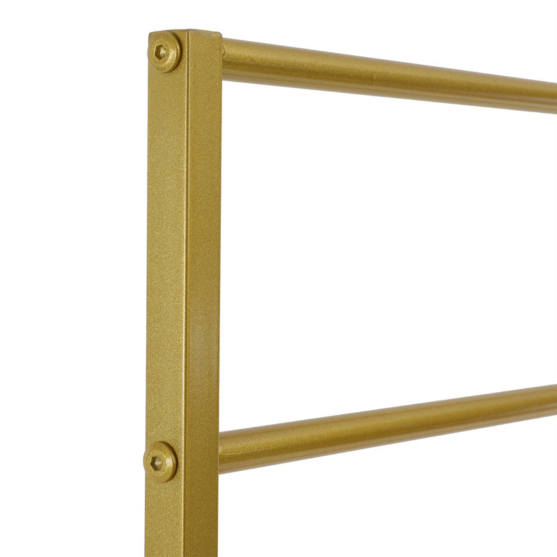 7-Tier Freestanding Metal Scarf Holder Display Rack Organizer, Gold