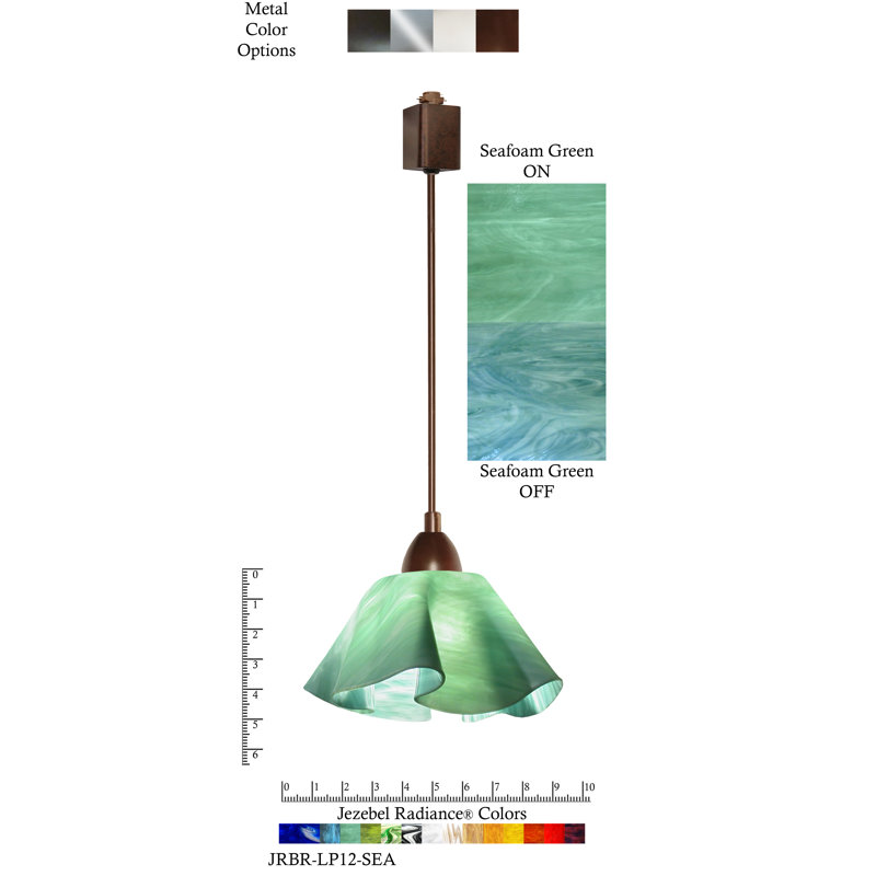 Luminaire suspendu Dale, Petit, Blanc, Vert écume de mer