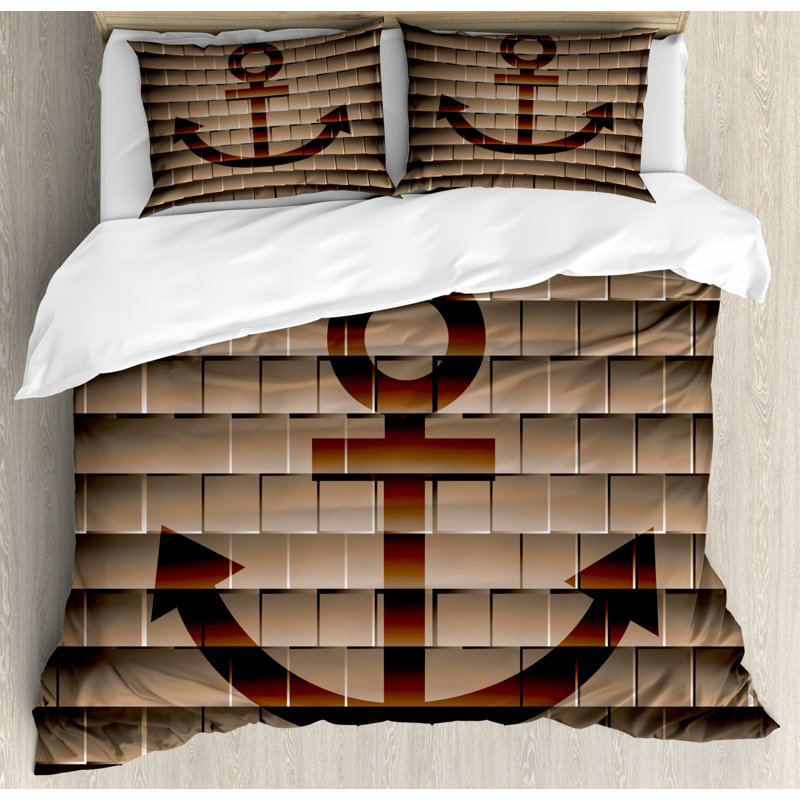 Coastal Polyester Duvet Cover, King Duvet Cover + 2 King Shams