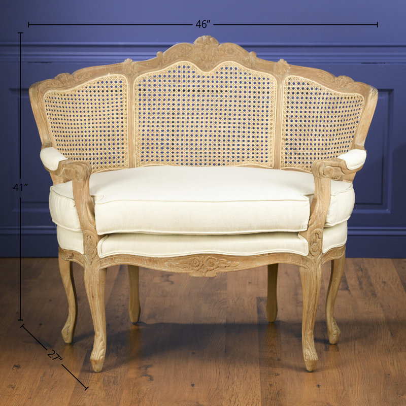 Fonso Linen Armchair, Pickled