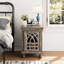 Table de chevet en bois massif gris antique, profondeur 18 po, assemblage simple pour le rangement de la chambre à la main - hauteur 24 po, présentoir