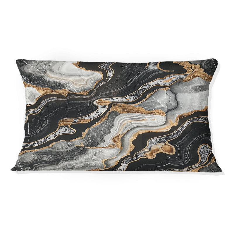 Coussin lombaire transitionnel noir et or noir