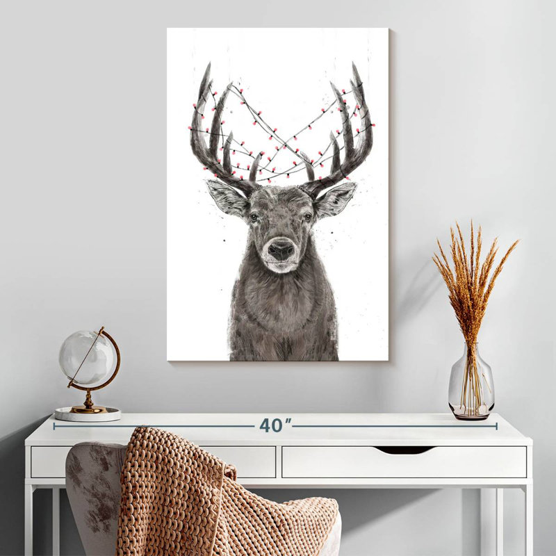 Cerf de Noël, H 30 po x l 20 po