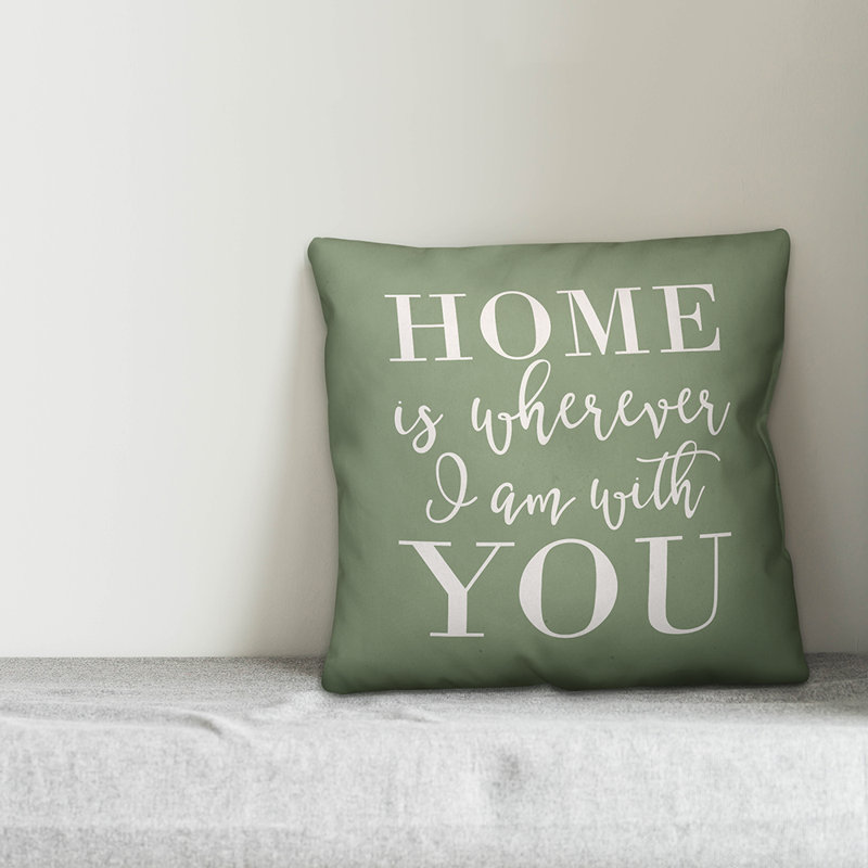 Coussin décoratif "home is whenever Patchett