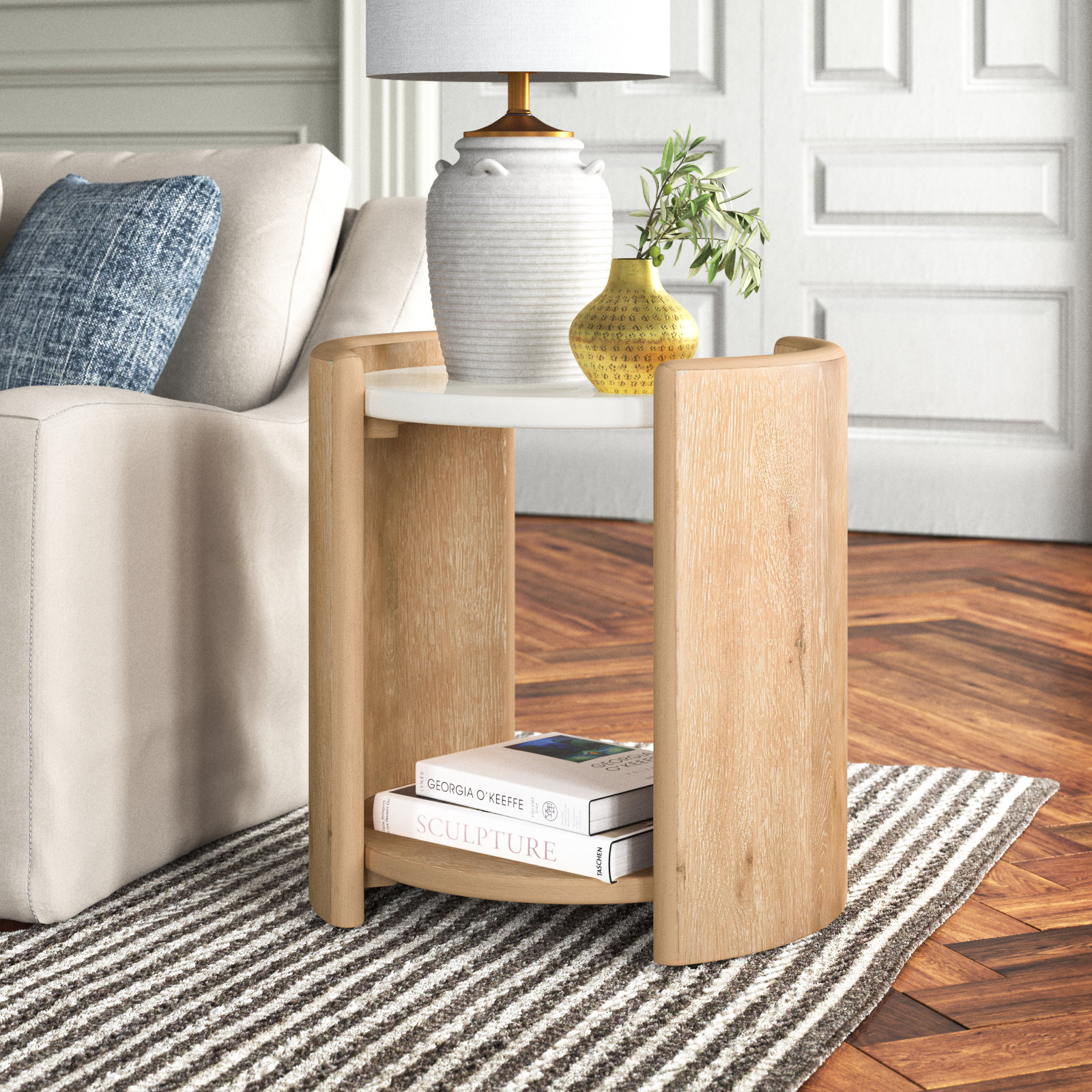 Hira Stone End Table