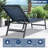 Outdoor Metal Chaise Lounge with Table-656384991