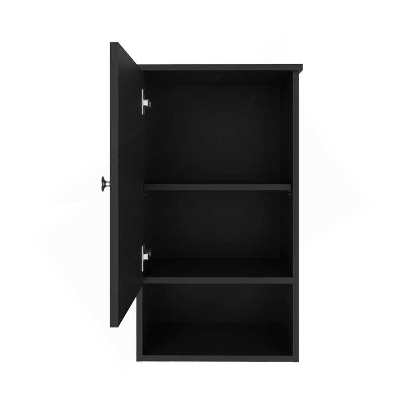 Pharmacie H 28,6 po, avec 1 porte et 3 tablettes, noir, Noir