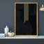 Motif géométrique noir sur fond gris à rayures, formes abstraites et minimalistes, décoration murale nordique contemporaine sur toile-119460983-97558818-97558817