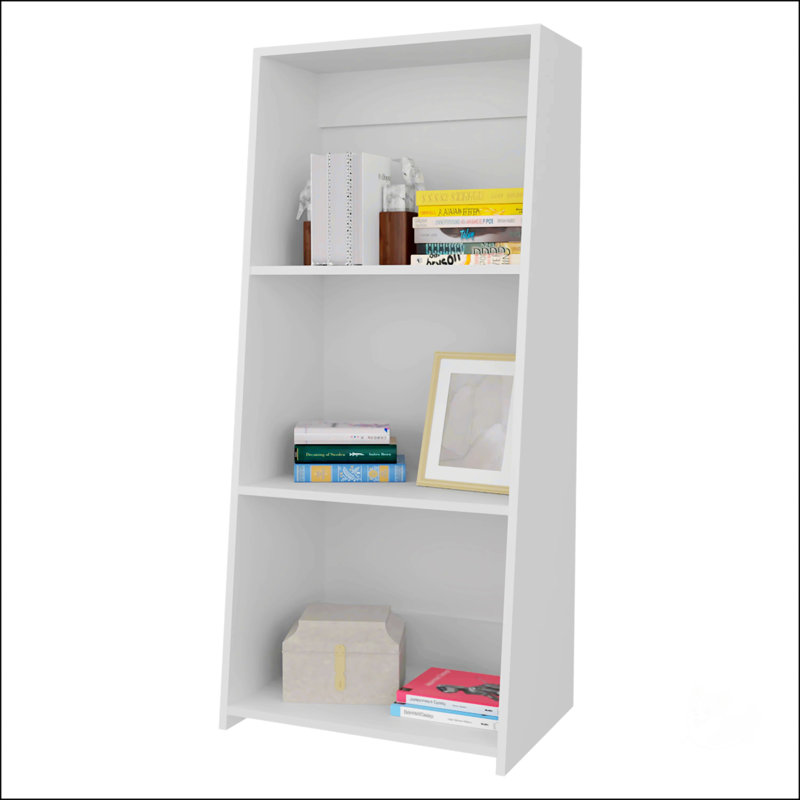 White Bookcase With Three Shelf, White