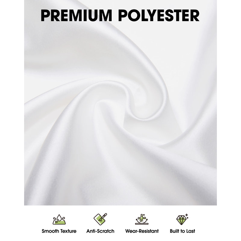 Rectangle Table Cloth 60" x 102" – 8 Packs, Durable Polyester Tablecloth Offers Reusable & Washable Protection, Ideal for Outdoor Party, Picnic, Wedding, Banquet and Birthday, White