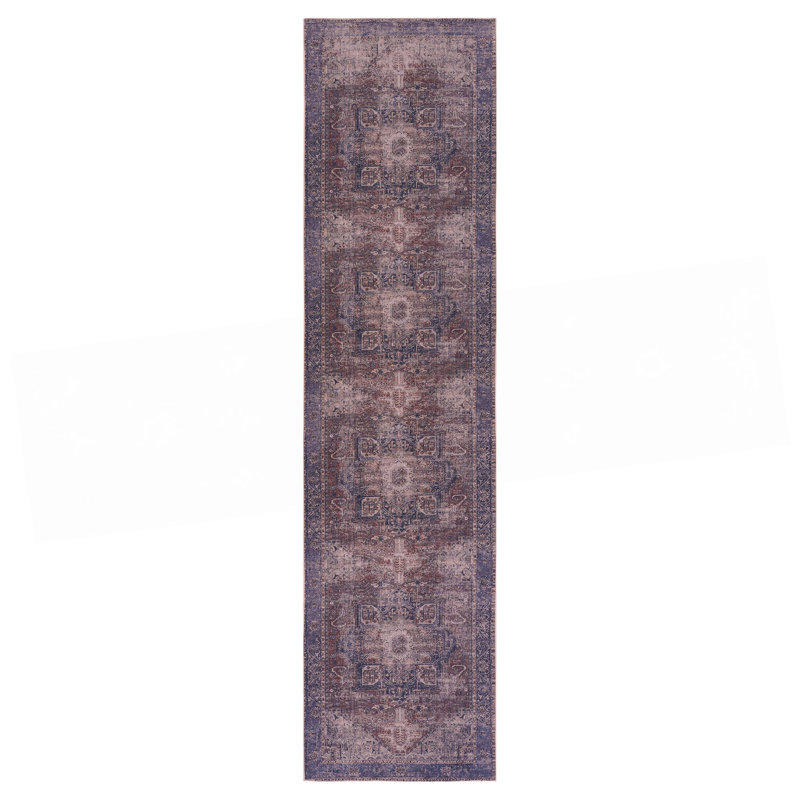 Burgundy Washable Rug Runner Rug
