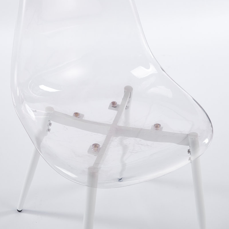 Ensemble de salle à manger 1 + 4,5pièces, table de salle à manger à pieds en métal de style Mid-Century pour 4 à 6 personnes avec plateau en panneau de fibres à densité moyenne, table de salle à manger à piédestal, table basse de loisirs, blanc