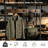Hall Tree with Bench and 5 Tier Shoe Storage, Coat Rack with 9 Hooks for Entryway, Closet, Sturdy Industrial Design, Rustic Brown and Black