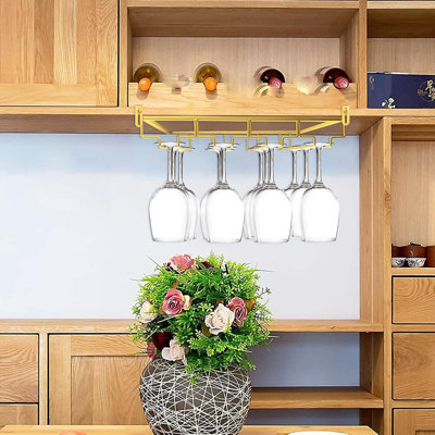 Nail Free Metal High Footed Cup Holder Storage Rack