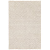 Catalina Hand Knotted Cotton Geometric Area Rug in Cream