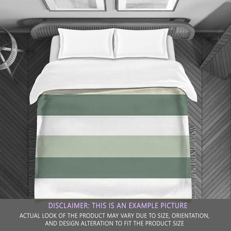 Striped Comforter, Twin Comforter, Green/Gray