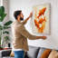 Goldfish Among Plants Boho - Wrapped Canvas-418475735-418475740