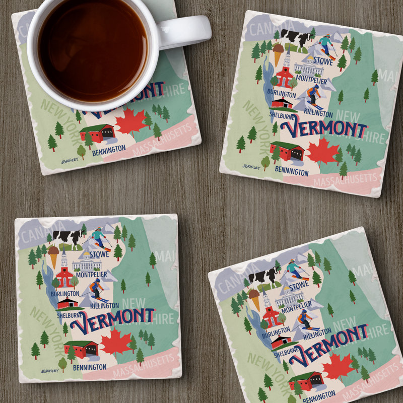Ensemble de sous-verres 4 pièces Thirlystone Vermont