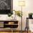 Emery 60 in. Mid-Century Modern LED Energy Efficient Floor Lamp with Fabric Drum Shade