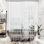 Rideau de douche robuste en PEVA transparent avec pierres lestées, œillets imperméables et antirouille pour la salle de bain, la baignoire et la douche