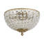 Plafonnier encastré en cristal 3 lumières 15 po