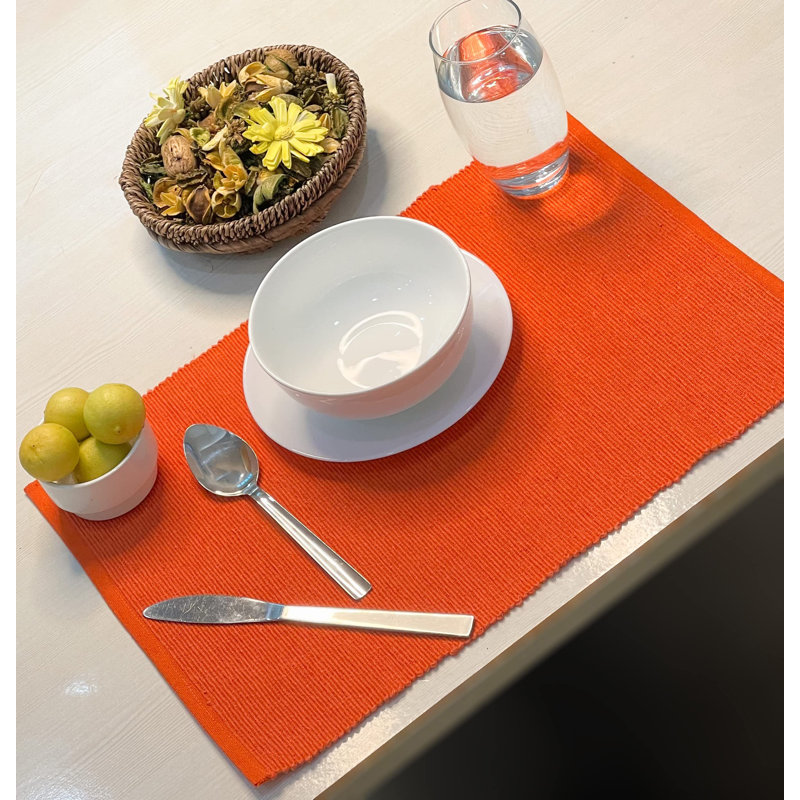 ENSEMBLE DE 6 Napperons CLASSIC RIBBED CLASSIC, Orange